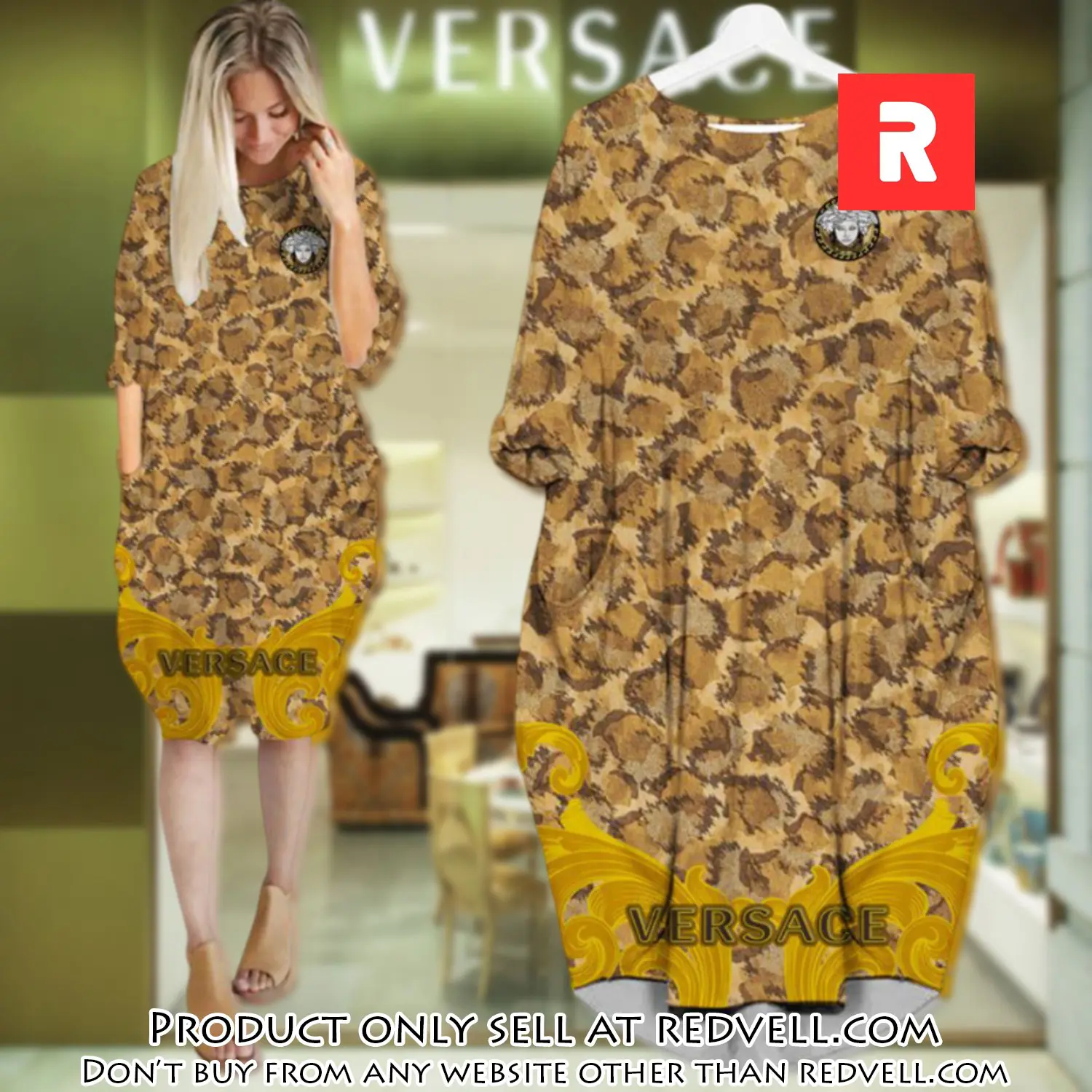 Gianni versace batwing pocket dress luxury brand for women pd065 rv4837286